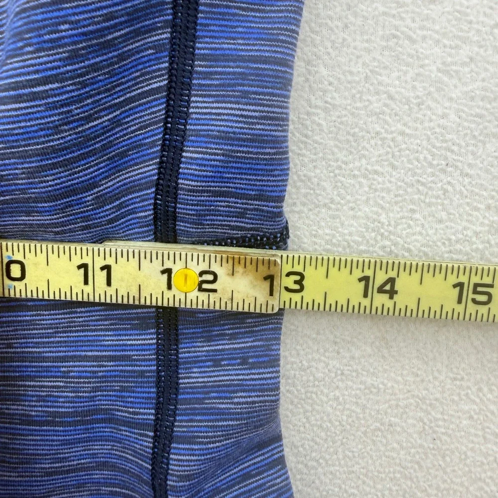 Lululemon Tank Top Womens 6 Blue Space Dye Racerback‎ Shelf Bra Activewear